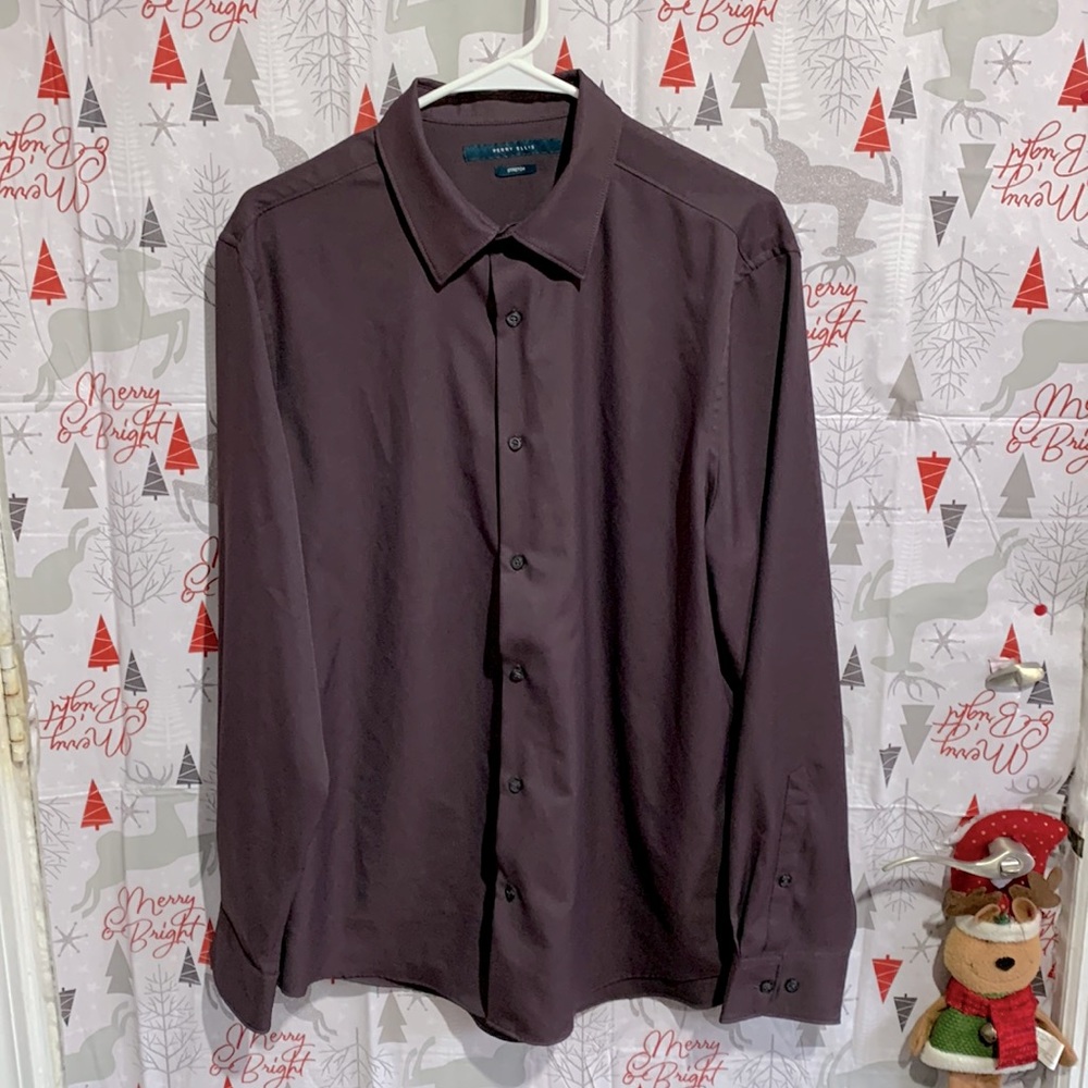 Perry Ellis — Stretch— Mens Large —100% Polyester